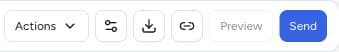 Document toolbar, shown on a new estimate. Preview becomes available once the document is ready.